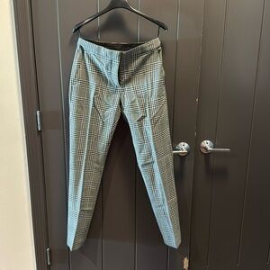 Black and white office pants 100% wool